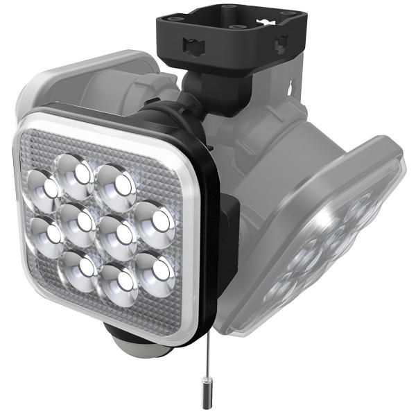 ムサシ RITEX フリーアーム式LEDセンサーライト(12W×1灯) 「コンセント式」 防雨型 LED-AC1012