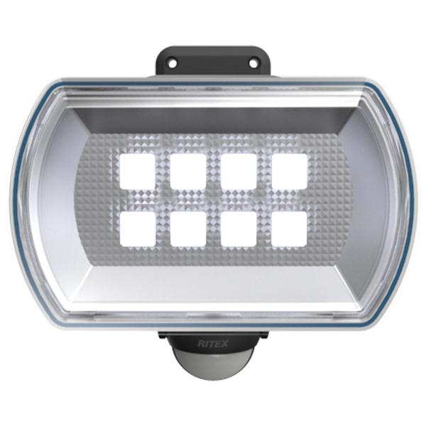 ムサシ RITEX フリーアーム式LEDセンサーライト(4.5Wワイド) 「乾電池式」 防雨型 LED-150