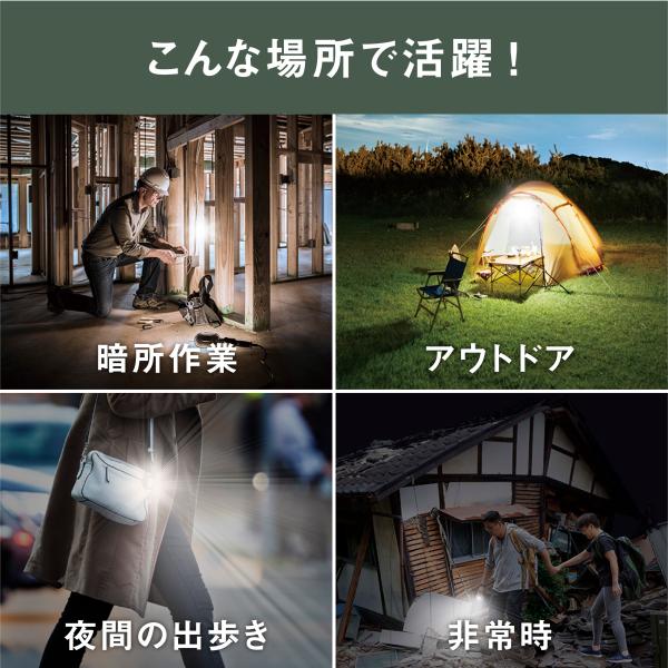 ムサシ RITEX 充電式マルチLEDライト 6W小型 COB-WL001