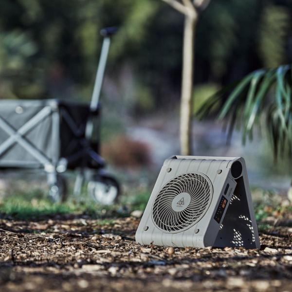 アピックス SOTOMO ソーラーパワーファン APF-560(GY)