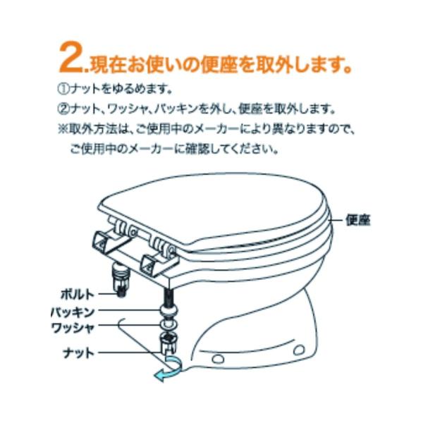 カクダイ 暖房便座 標準・大型 エロンゲート 兼用 前丸タイプ ホワイト 234-010-W