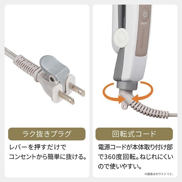 テスコム ヘアアイロン ストレートアイロン 26mm 海外対応 温度調整/メモリー 自動OFF 開閉ロック ラク抜きプラグ ブラック TS460A-K