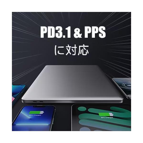 ボルトミー VOLTME USB急速充電器 Revo 140 PD3.1 USB PD(パワーデリバリー)対応 140W USB-C×2ポート/USB-A×1ポート 折りたたみ式プラグ ブラック V2105