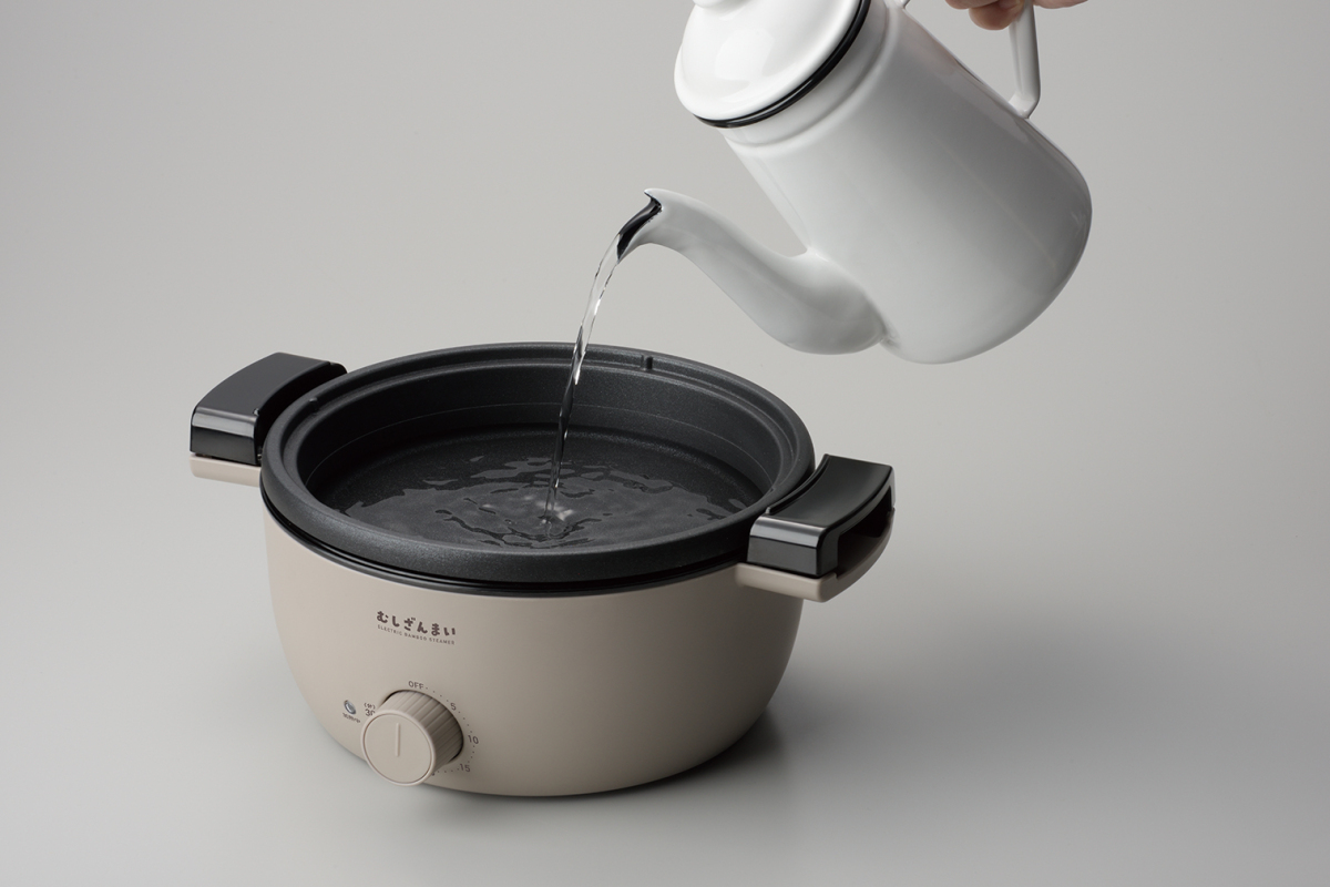 アピックス 電気せいろ蒸し器 むしざんまい AMZ-450(GY)