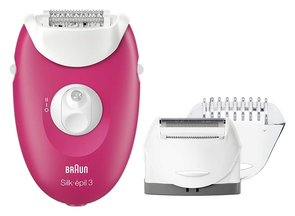 ブラウン 脱毛器 シルク・エピル ボディ用 シェーバー付 水洗い可 ラズベリーピンク SE3410