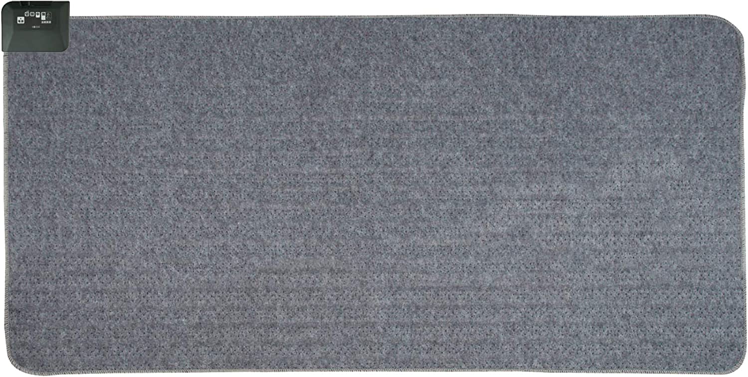 広電 (KODEN) 電気カーペット ホットカーペット 本体 176×88cm 1畳 グレー 小さく畳める 省エネ スライド温度調節 ダニクリーン VWU101H