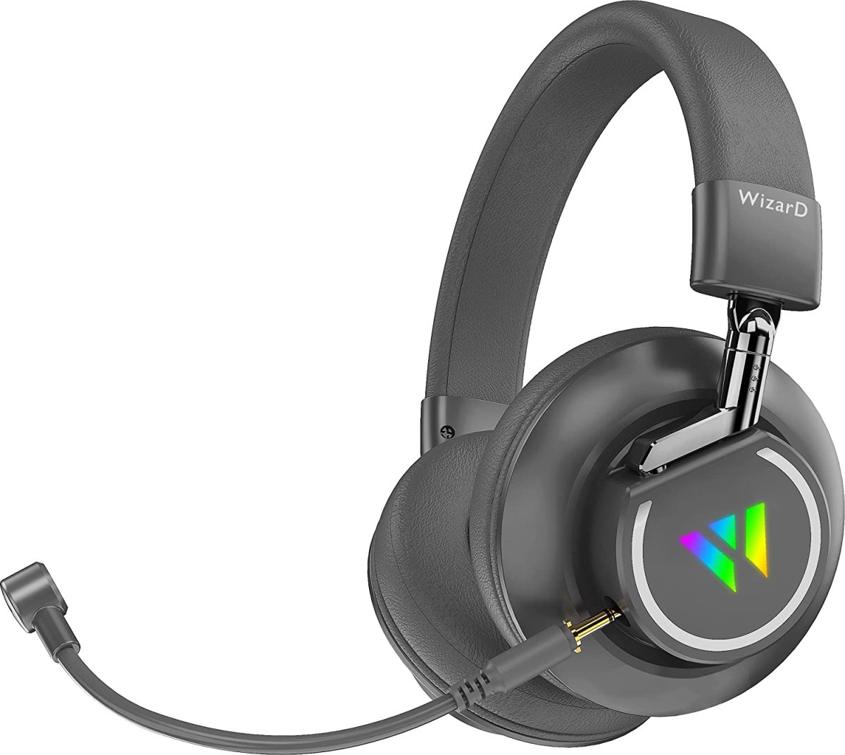 WizarD 低遅延 Bluetooth5.1 ゲーミング ヘッドセッド マイク着脱可能 ヘッド90度回転 HK21C2