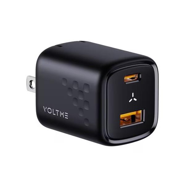 ボルトミー VOLTME USB急速充電器 Revo 30 デュオ USB PD(パワーデリバリー)対応 30W USB-C×1/USB-A×1 折りたたみ式プラグ ブラック V2097