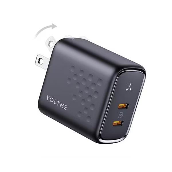 ボルトミー VOLTME USB急速充電器 Revo 45 Duo C+C USB PD(パワーデリバリー)対応 45W USB-C×2ポート 折りたたみ式プラグ ブラック V2141