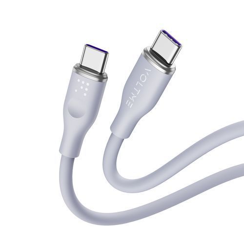 ボルトミー VOLTME モスシリーズ(Eマーカー)シリコン 充電ケーブル USB-C&USB-C 100W グレー 1m C2144