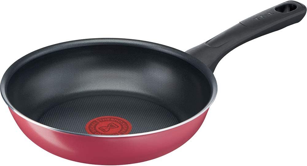 ティファール  20cmガス火専用 クランベリーレッド フライパン B55902