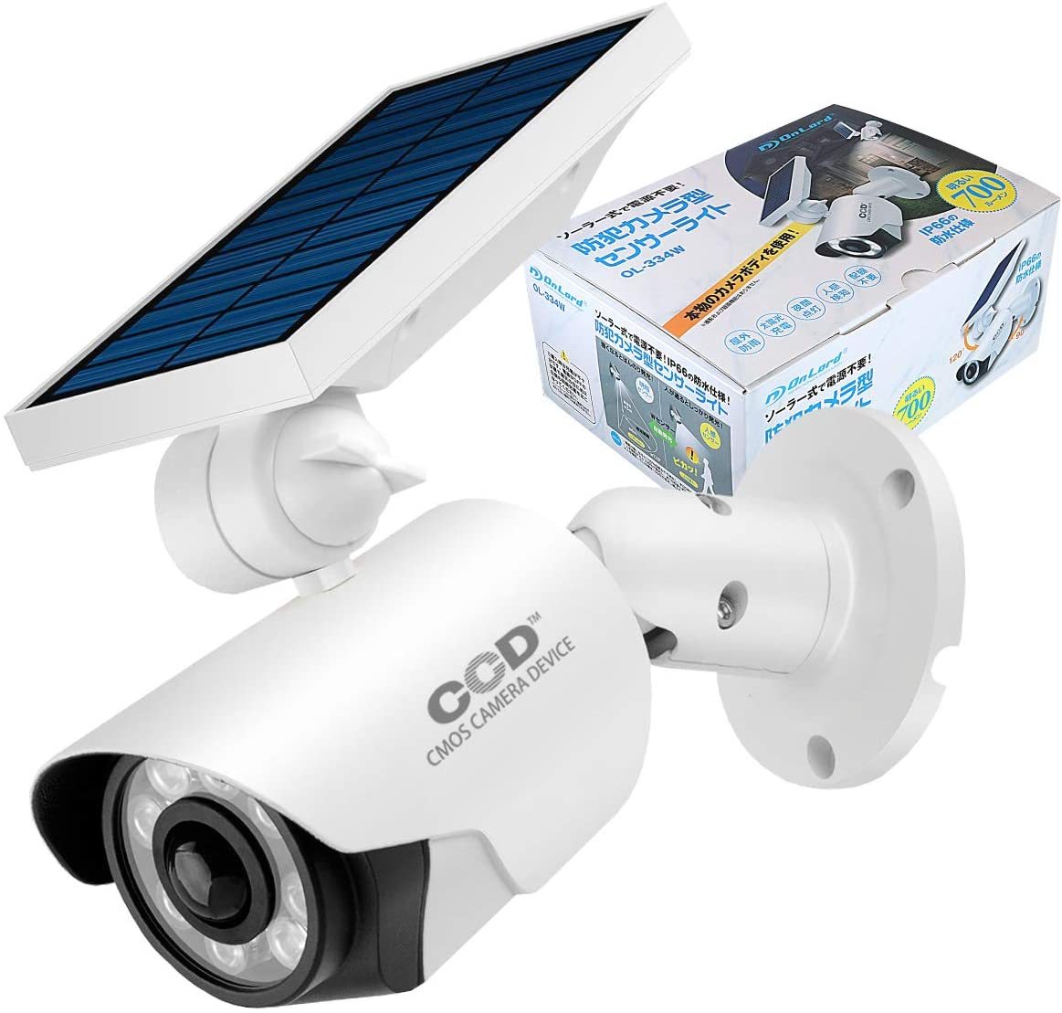 オンスクエア ソーラー式 センサーライト  OL-334W W