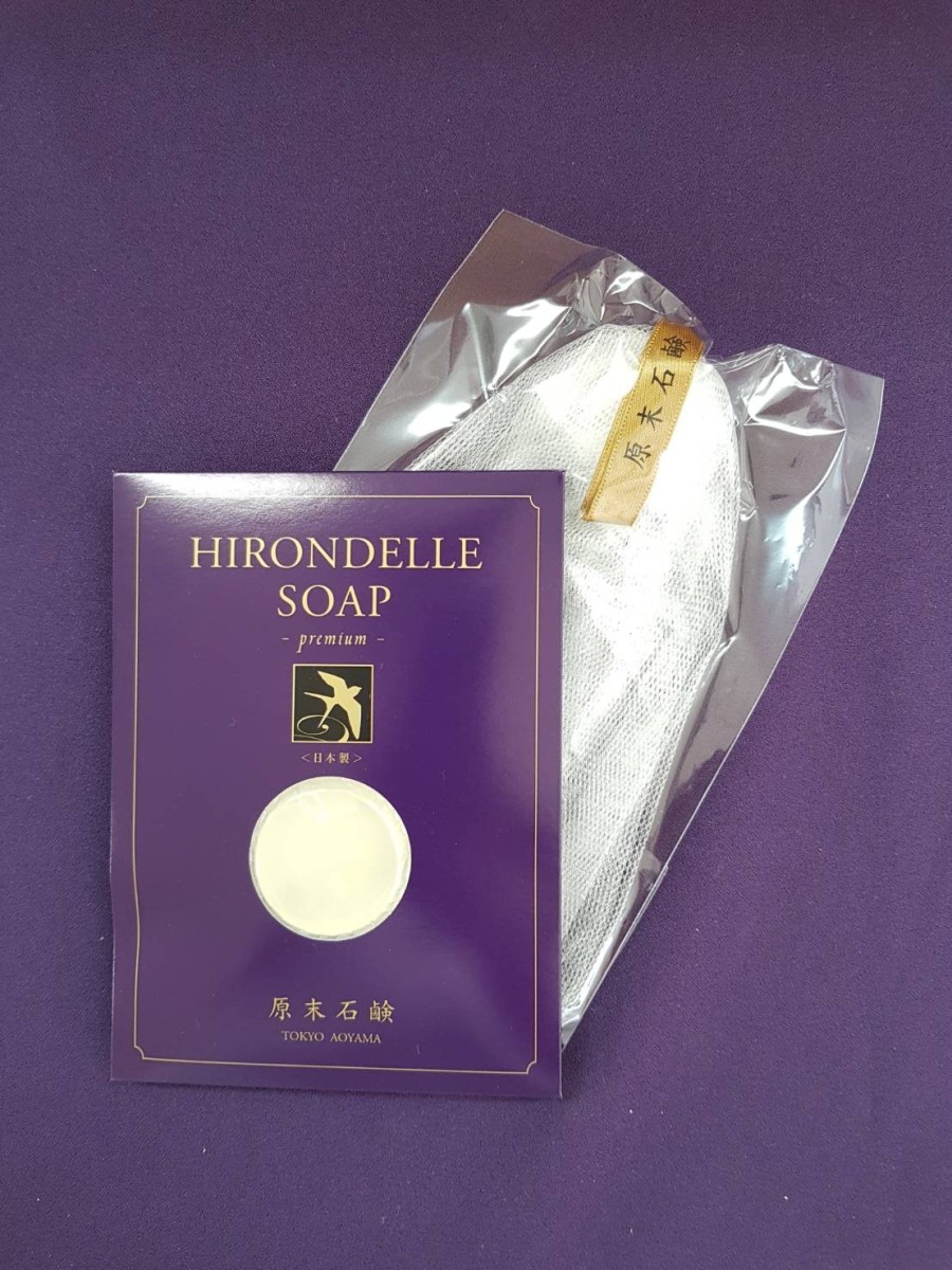 GEMMATSU 原末石鹸 イロンデルソープ プレミアム お試し用14g  (泡立てネット付) 日本製 HSO-P92