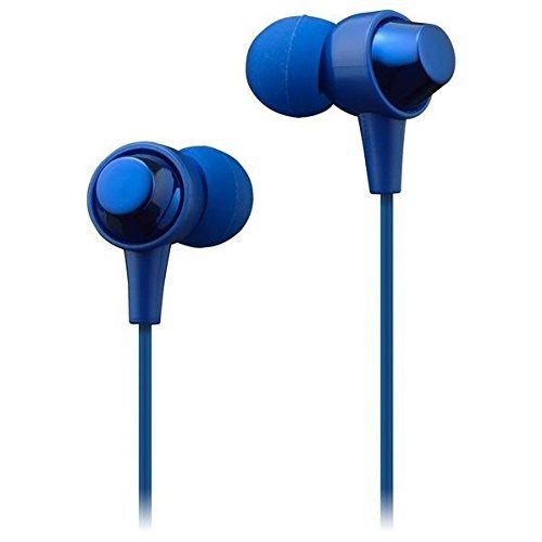 マクセル カナル型ヘッドホン(スマホ用マイク付) ダークブルー MXH-C110SDB