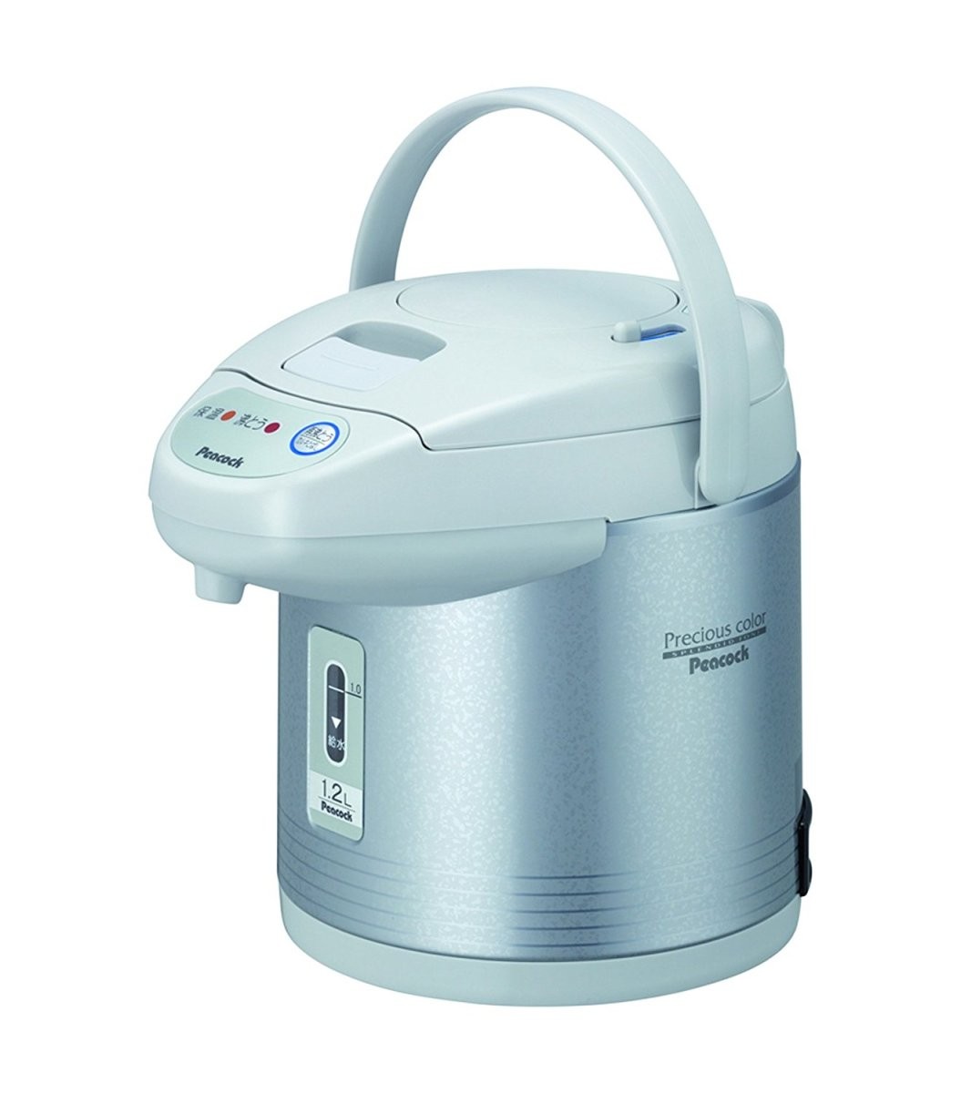 ピーコック 電気沸とうエアーポット(カルキとばし) 1.2L サテングレー WCI-12(HS)