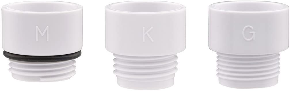 カクダイ シャワーホース用アダプターセット ホワイト 935-800-W