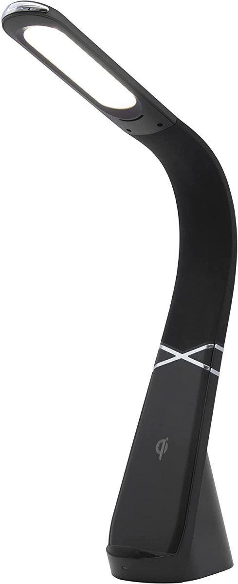 訳あり 箱不良 ゼピール ワイヤレス充電機能付 LEDスタンドライト ブラック DQL-H1021-BK