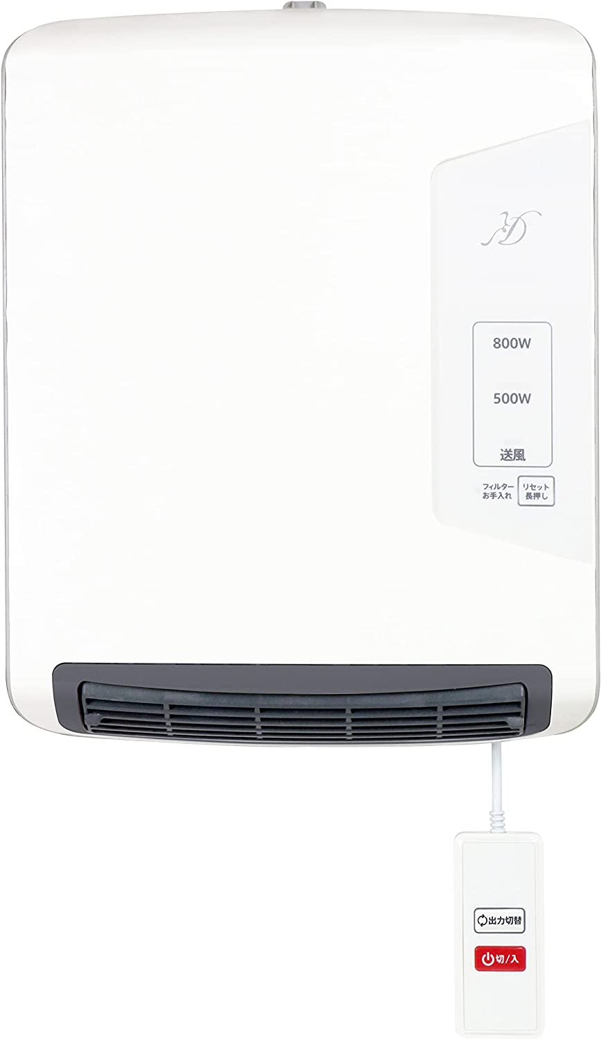 ゼピール 脱衣所セラミックヒーター DWC-A822-WH