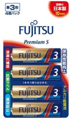 富士通 アルカリ乾電池単3形 4本パックプレミアムSタイプ LR 6PS(4B)